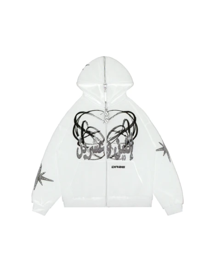 Zip Jacket White Split Feature