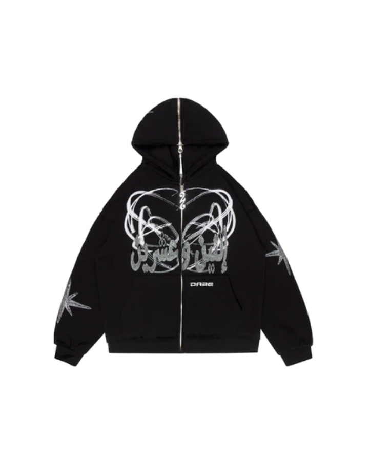 Zip Jacket Black Split Feature