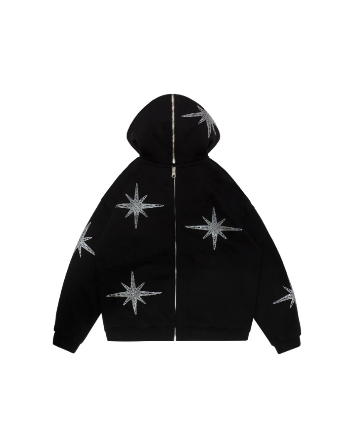 Zip Jacket Black Split Feature