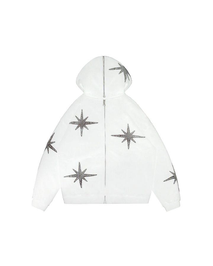 Zip Jacket White Split Feature