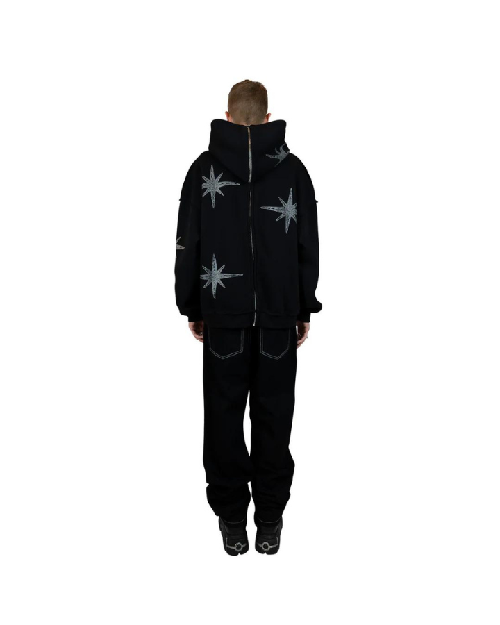 Zip Jacket Black Split Feature