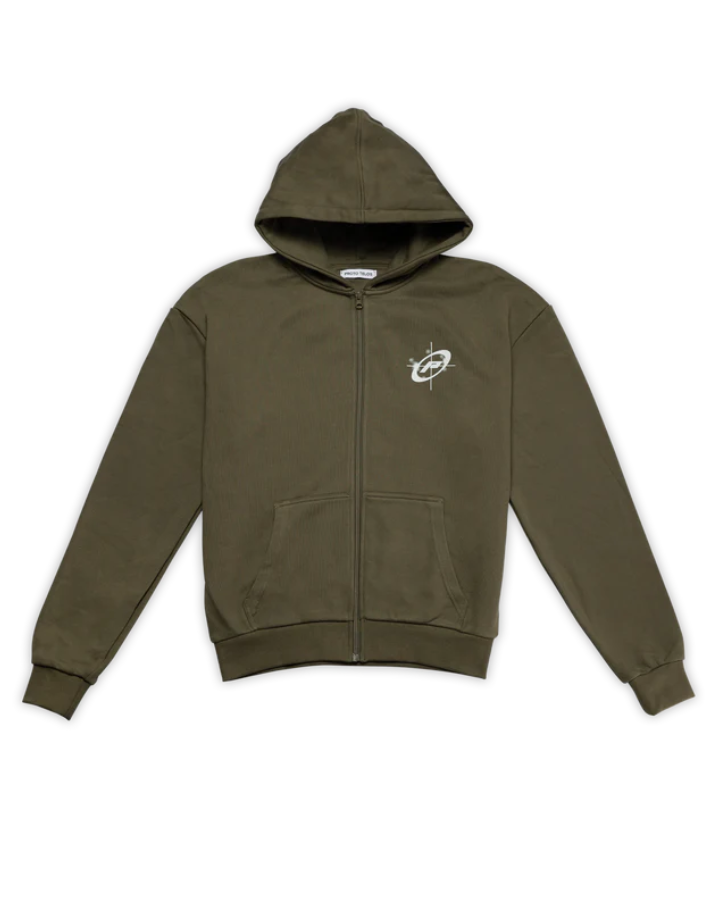 ZIP-HOODIE "ILLUSIONS" - OLIVE