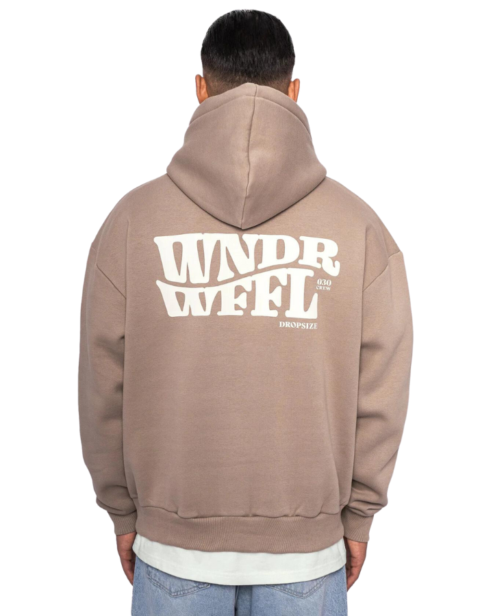 HEAVY OVERSIZE WONDER WAFFEL HOODIE SIMPLY TAUPE