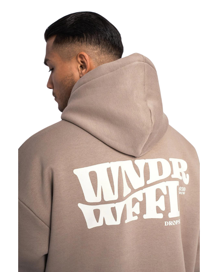 HEAVY OVERSIZE WONDER WAFFEL HOODIE SIMPLY TAUPE