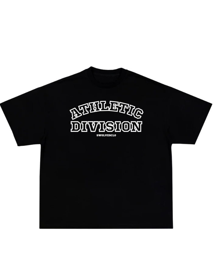 ATHLETIC DIVISION TEE BLACK