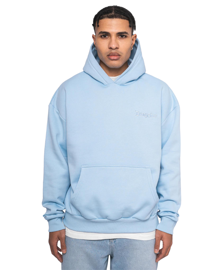 HEAVY OVERSIZE QUATRO HOODIE BABY BLUE