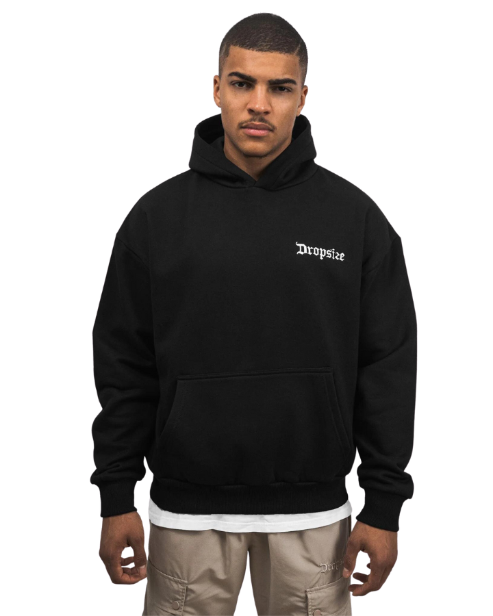 HEAVY OVERSIZE MONEY ON MY MIND HOODIE BLACK