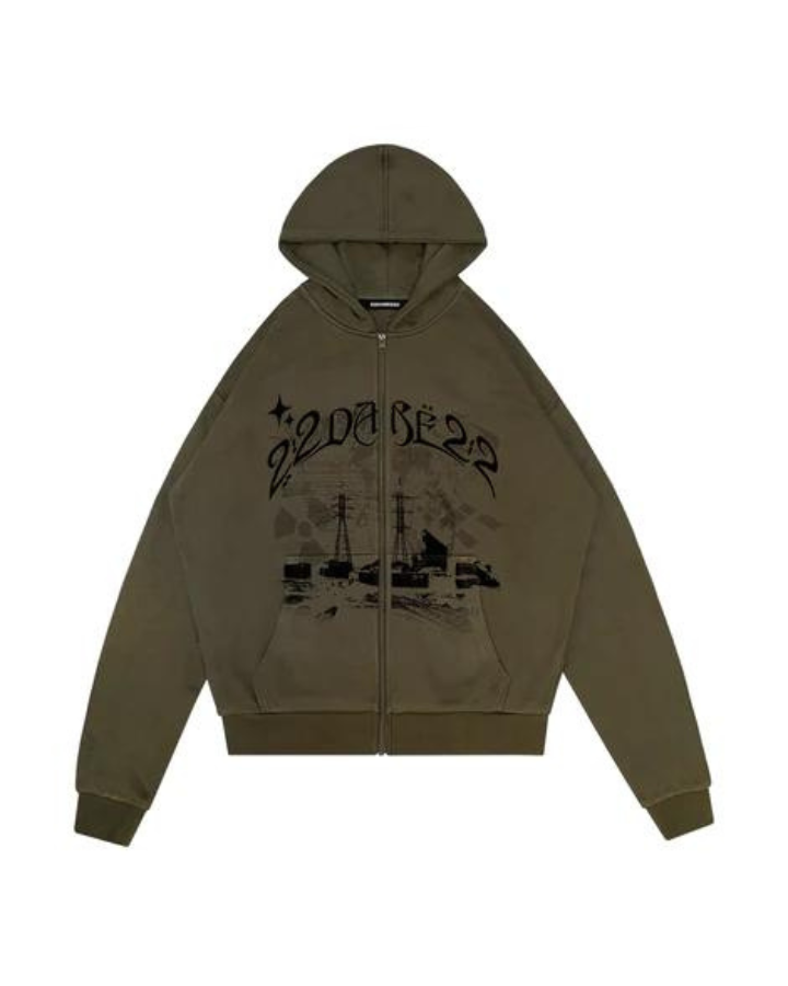 Zip Jacket Basic Atomic Design Olive