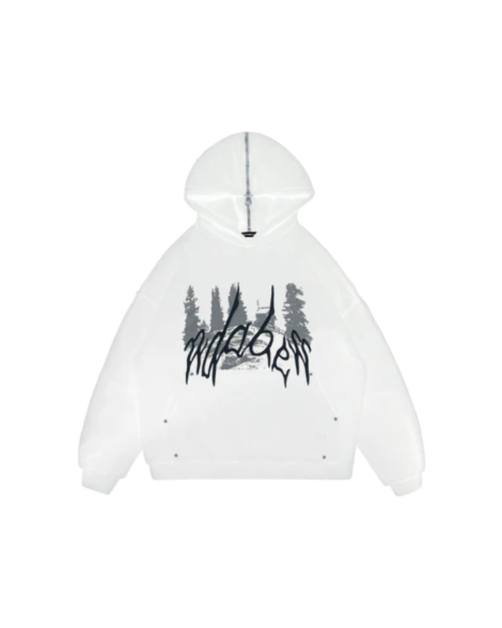 Hoodie White Forest