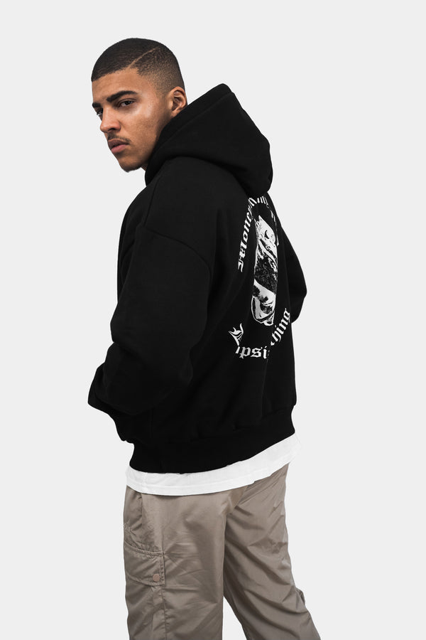 HEAVY OVERSIZE MONEY ON MY MIND HOODIE BLACK