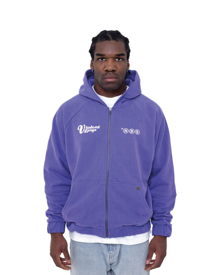 PANSY PATCH ZIPPER "VIOLETT"