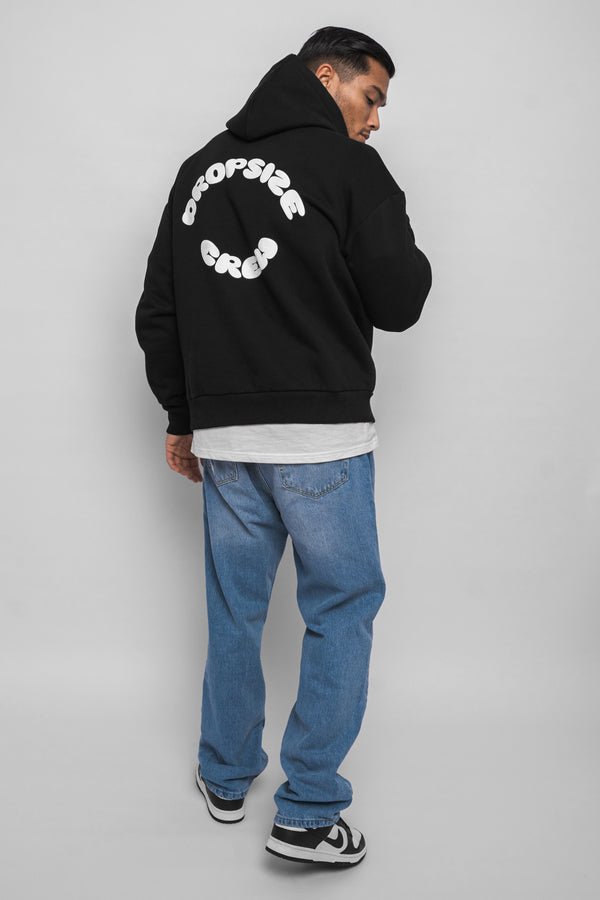 HEAVY OVERSIZE CREW HOODIE BLACK - OverWear