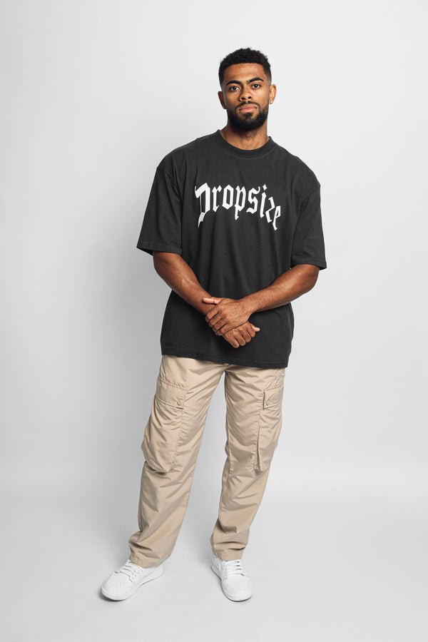 HEAVY OVERSIZE LOGO T-SHIRT WASHED BLACK - OverWear