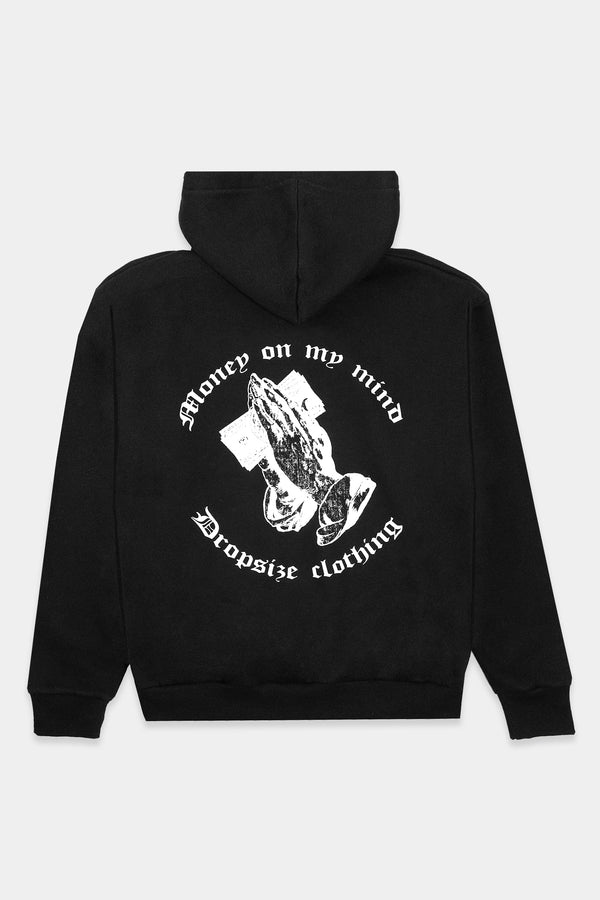 HEAVY OVERSIZE MONEY ON MY MIND HOODIE BLACK